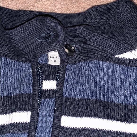 sweater blue,dark blue and white, with zipper - Picture 13 of 13